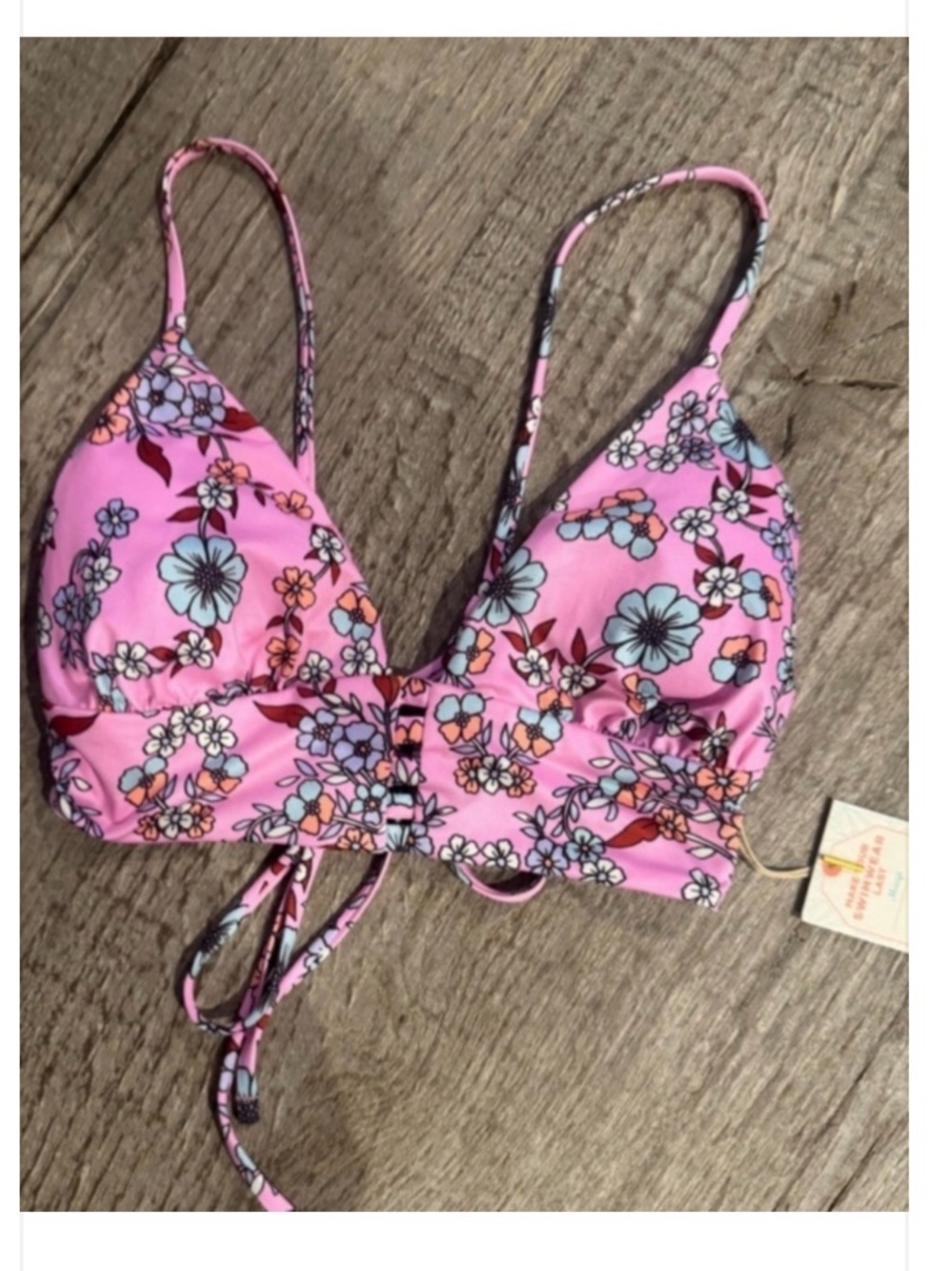 🌸(TOP) Maaji Windflower Reversible Bikini Top- Medium.